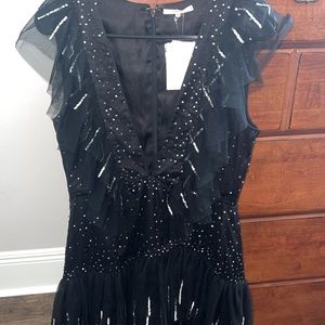 Tularosa mini dress in black sequin